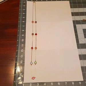 Vintage Crystal and gold tone necklace